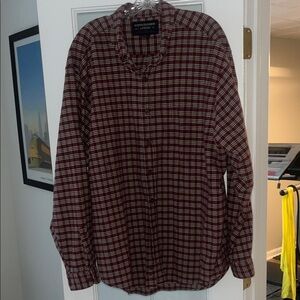Abercrombie & Fitch Men's Red Plaid Shirt